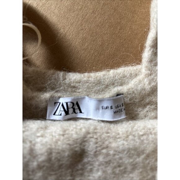 Zara Beaded Scrappy Knit Top Size Small - Picture 3 of 4